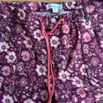 Sundance  Kalini Floral Drawstring Burgundy Shorts Womens Size PL Petite Large Photo 8