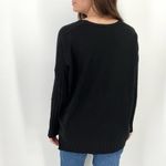 French Connection  Cozy Ribbed High Low Sweater in Black Size S Photo 4