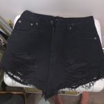 Boohoo Black Jean Shorts Photo 1