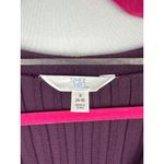 Time And Tru Womens Ribbed Long Cardigan Sweater In Purple Pearl Size S (4 Photo 3