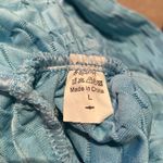 Women’s Leggings/High Waisted Yoga Pants Textured Blue Fabric Size L NEW Blue Size L Photo 7