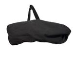 Black Canvas Tote Bag Red Floral Print Large Reusable Shopping Handbag Photo 4