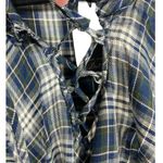 Jane and Delancey NWT  Boho Plaid Lace Up Blouse Top Size‎ Large Bohemian Peasant Photo 5