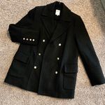 ZARA NWOT black double breasted peacoat Photo 1