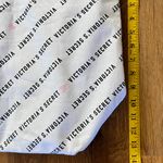 Victoria’s Secret Large Canvas Weekender Tote Duffle Bag Graffiti Print White Photo 5