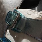 Isabel Marant  Lennyo Sunset Metallic Aqua Sandal - NEW - SIZE 39 Photo 7