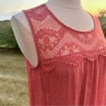 E & M Anthropologie E (hanger) M Orange Lace Tank Top Photo 5