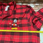 Disney  Women’s Buffalo plaid Mickey Mouse pajama Top Photo 4