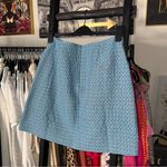 Hutch  Anthropologie Blue Textured Geometric A-Line Mini Skirt Womens 12 New NWT Photo 4