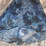 B Darlin Cowl Neck Dress Womens Small Blue Paisley Floral Maxi Party Evening Photo 7