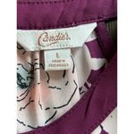 Roz & Ali Women’s Candies Floral Raspberry Size L Sleeveless Blouse Photo 4