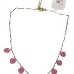 Betsey Johnson Gold Tone Look Into Your Heart Charm Necklace Pink Hearts NWT$58  Photo 0