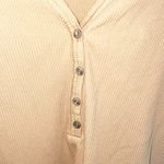 Old Navy  Tan Ribbed Long Sleeve V Neck Top Photo 3