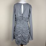 House Of CB  Mini Dress Womens L+ 10/12 Camille Grey Silk Cutout Ruched Sexy Photo 6