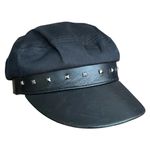 Harley Davidson Sunset Biker Cap Studded Cabbie Hat Black Women's Size Medium Photo 1