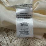 Democracy Boho Crochet Lace Tie Front Top & Lining Tank Cream Peasant‎ Festival Small Photo 5