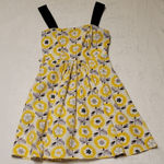 XOXO Floral Sundress 50's Housewife Retro Butter Yellow Rockabilly Pin Up SZ 3 Photo 1