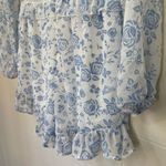 Disney Princess White Blue Floral Long Sleeve Lined Romper ~ FLAWED ~ Size M Photo 11
