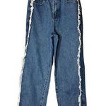 Nasty Gal Jeans Fray Seam Straight Denim Jeans Women’s Size 6 Photo 0