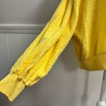 Free People Found My Friend Bouclé Pullover Sweater Sunshine Yellow Medium Photo 4