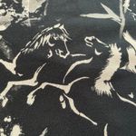 Jess & Jane Womens 1X Cotton Top Horse Print Artsy Equestrian Western Boho comfy Black Photo 4