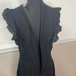 Ecowish Black Ruffle Sleeve A-Line Summer Dress Size Large Photo 2