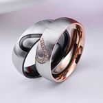 2pcs Forever Love Heart Couple Rings Photo 2