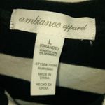 Ambiance S Red Mustang Striped Capped Sleeve Polo Top Black Photo 1
