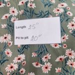 PaperMoon  Green Floral Print Blouse with Cap Sleeves NWT Size Small Photo 8