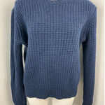 Vince  Wool and Cashmere Chunky Knit Top in Blue Large Photo 0