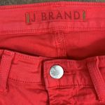 J Brand  Bright Red Skinny Leg Ankle Jeans Photo 3