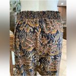 Elevenses Anthropologie  Brown Printed Pull-on Pants Size 2 Photo 5