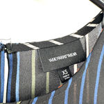Who What Wear size XS sleeveless blouse black with multi color stripes down Photo 3