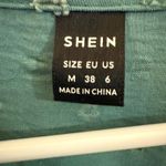 SheIn Textured teal v-neck, crossover dress Photo 3