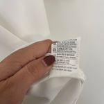 Vince $225 Women's Ivory Short Sleeve Double V-Neck Crepe Top Size M Photo 5