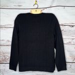 Talbots  Petite NWT Size XLp Black Button Shoulder Cableknit Sweater Top Photo 1