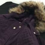 Gallery New York Women Quilted Faux Fur Hood Parka Coat Plum Purple 1X Photo 2