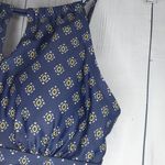 Kona Sol  Keyhole Navy Blue Patterned Tankini Photo 1