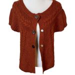 Jillian and Nicole Lambswool Sweater Pumpkin Orange Short Sleeve Petite Medium Photo 3