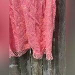 Johnny Was  Quynn  pink embroidered Floral eyelet  Tank Top Photo 4