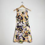 Maeve Anthro Neon Abstract Floral Jacquard Fit & Flare Dress Size 0 Photo 1