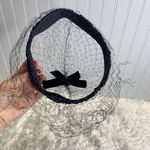 20s Navy Blue Vintage Fascinator Birdcage Mesh Net Velvet Bow OSFA Halloween Photo 0