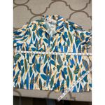 Anthropologie Calligraphie matching linen blend set, size large Blue Photo 12