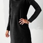 J.Jill Pure Jill corded velour Black cowl neck dress size S Photo 0
