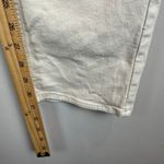 Good American Jeans Women's 6/28 Ivory Denim Straight Leg Icon Cutout Bone Retro Photo 7