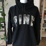 PINK - Victoria's Secret Victoria's Secret PINK Silver or gold sequins Logo Pullover Fleece Sweatshirt Photo 0
