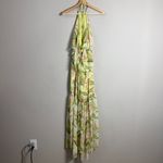 BCBGeneration  Floral Ruffle Halter Maxi Dress Women's XS Tropical Resort Beach Photo 9