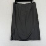 Theory Womens Gray Green Pinstripe Wool Blend Pencil Skirt Career Size 4 Photo 3