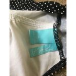 kim rogers  Women's Polka Dot Swim Top with Tie Neck 1pc Size M Black & White Photo 5