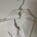 Venus white halter crochet knit tie back sash top size medium Photo 2